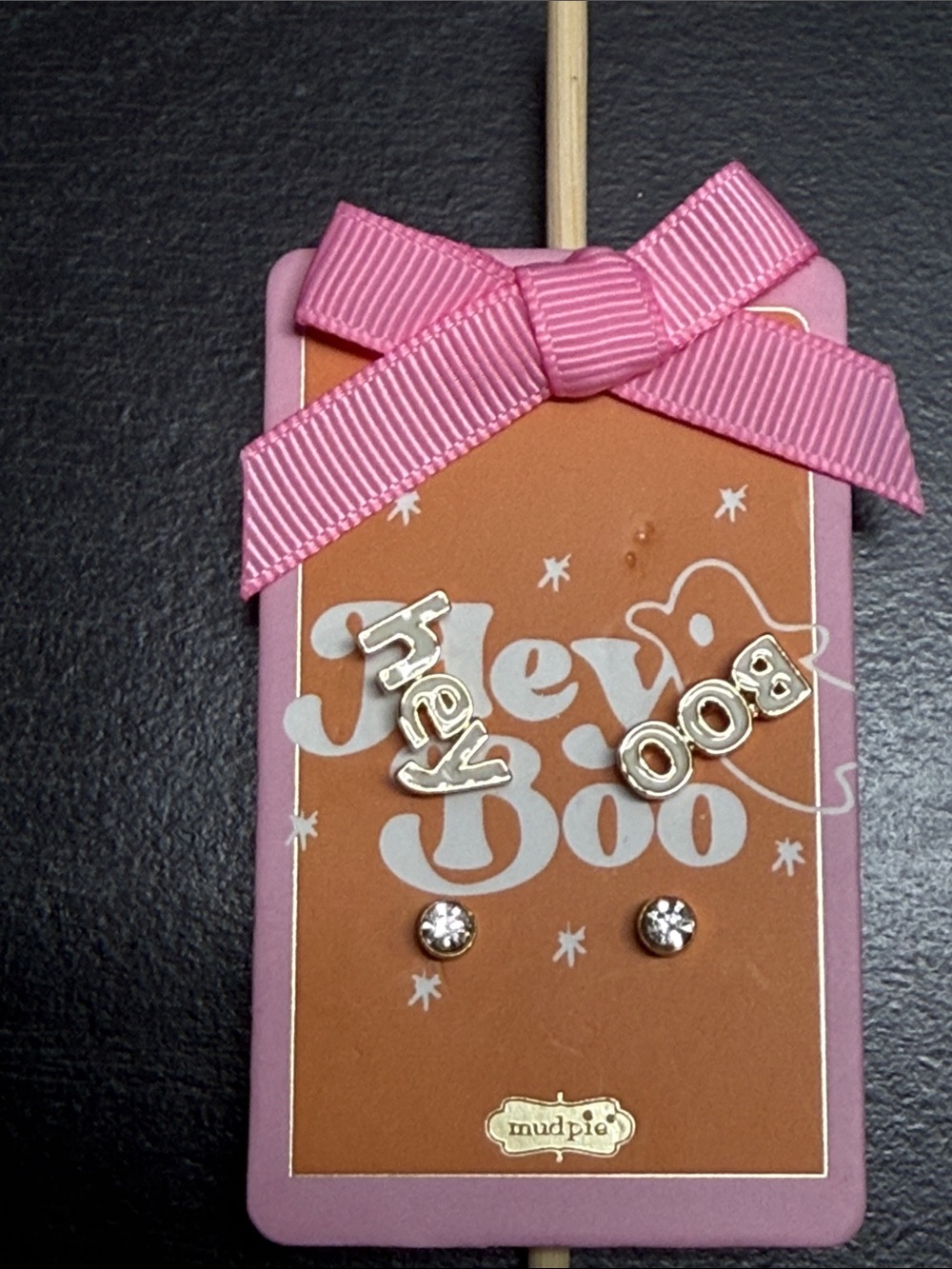 Mud Pie Hey' and 'Boo' Kids Glow in the Dark Earring Set